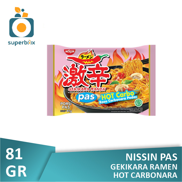 Nissin Gekikara Ramen PAS Hot Carbonara 81gr Superbox