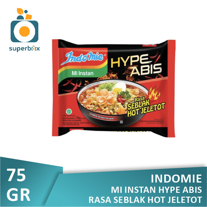 Indomie Hype Abis Seblak Hot Jeletot 75gr Superbox